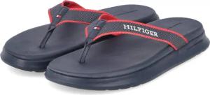 Tommy Hilfiger Zehentrenner DUAL DENSITY TOE BEACH SANDAL für Herren - Gr. 44 - blau - Textil