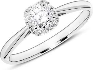 Ring aus 14K Weißgold mit Diamanten