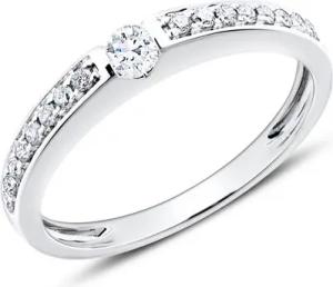 Diamantbesetzter Verlobungsring aus 14K Weißgold