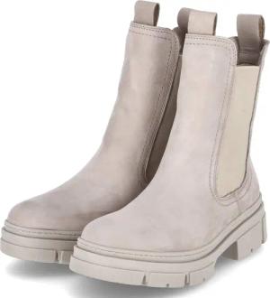 Tamaris Chelsea Boots für Damen im SALE - Gr. 36 - taupe - Leder & Textil