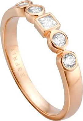 Ring Flow aus Sterlingsilber rosé mit Zirkonia
