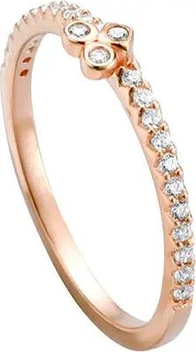 Ring für Damen aus 925er Silber, rosé mit Zirkonia