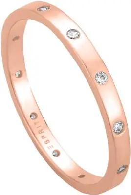 Damenring aus rosévergoldetem Sterlingsilber, Zirkonia