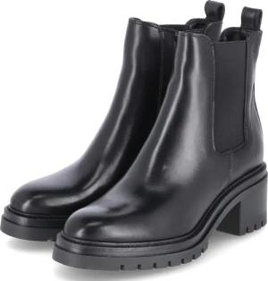 Tamaris Chelsea Boots für Damen im SALE - Gr. 39 - schwarz - Leder & Textil
