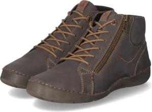 Josef Seibel Schnürstiefeletten FERGEY 67 für Damen - Gr. 40 - grau - Leder,Glattleder