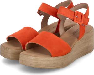Gabor Keilsandaletten für Damen im SALE - Gr. 4 - orange - Rauleder