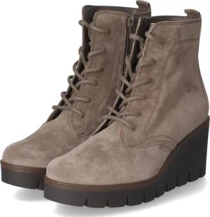 Gabor Schnürstiefeletten für Damen - Gr. 38,5 - braun - Rauleder