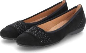 Gabor Ballerinas für Damen - Gr. 9 - schwarz - Rauleder