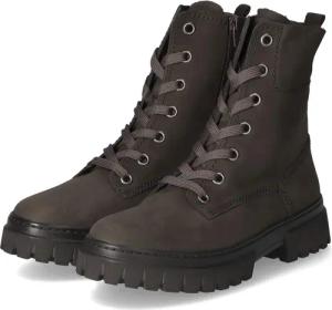 Gabor Schnürstiefeletten für Damen - Gr. 37,5 - grau - Rauleder