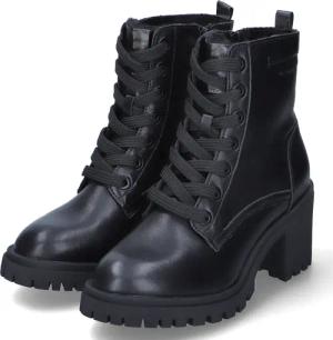 Tom Tailor Schnürstiefeletten für Damen im SALE - Gr. 41 - schwarz - Kunstleder