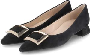 Högl Ballerinas für Damen - Gr. 6 1/2 - schwarz - Rauleder