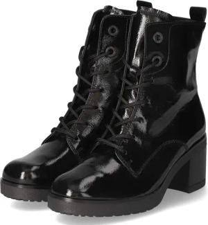 Gabor Schnürstiefeletten für Damen - Gr. 38 - schwarz - Lackleder