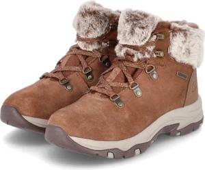 Skechers Winterboots FALLS FINEST für Damen - Gr. 38 1/2 - braun - Leder & Textil