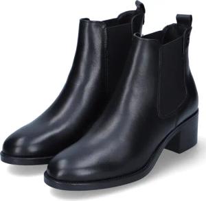 Tamaris Chelsea Boots für Damen - Gr. 37 - schwarz - Leder & Textil