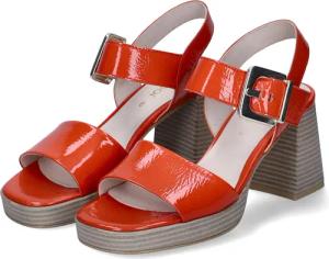 Gabor Riemchensandaletten für Damen - Gr. 3 1/2 - orange - Lackleder