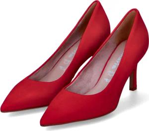 Tamaris Pumps für Damen - Gr. 39 - rot - Rauleder