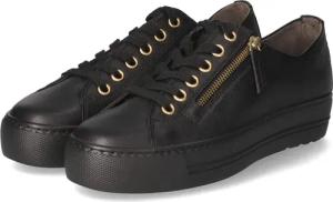 Paul Green Low Sneaker für Damen - Gr. 38 - schwarz - Glattleder