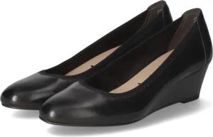 Tamaris Keilpumps für Damen - Gr. 37 - schwarz - Glattleder