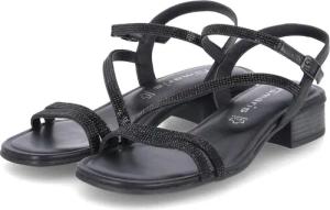 Tamaris Sandalen für Damen - Gr. 41 - schwarz - Leder,Glattleder