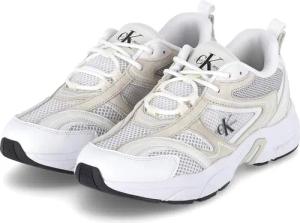 Calvin Klein Low Sneaker RETRO TENNIS für Damen - Gr. 42 - weiß - Leder & Textil