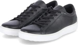 Ecco Low Sneaker SOFT 60 für Herren im SALE - Gr. 43 - schwarz - Glattleder