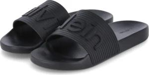 Calvin Klein Badelatschen POOL SLIDE für Herren - Gr. 44 - schwarz - Synthetik,Synthetik / Kunststoff