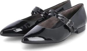 Paul Green Die Paul Green Damen Spangen-/Riemchen-Ballerinas aus schwarzem Lackleder für Damen - Gr. 6 1/2 - schwarz - Lackleder