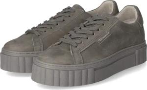 Tamaris Low Sneaker für Damen - Gr. 39 - grau - Leder und Synthetik