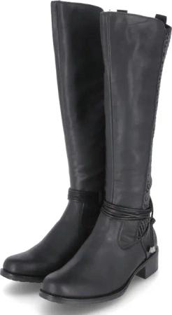 Rieker Stiefel für Damen im SALE - Gr. 42 - schwarz - Kunstleder