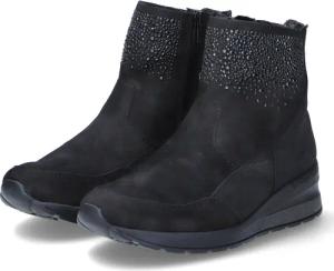 Waldläufer Stiefeletten CLARA für Damen im SALE - Gr. 6 1/2 - schwarz - Rauleder