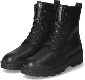 Gabor Schnürstiefeletten für Damen - Gr. 37 - schwarz - Materialmix