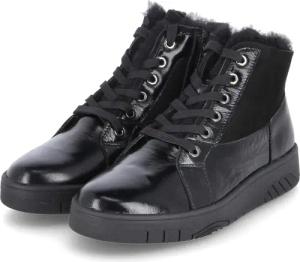 Waldläufer Winterstiefeletten für Damen im SALE - Gr. 6 1/2 - schwarz - Lackleder