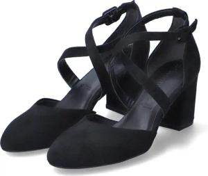 Tamaris Riemchenpumps für Damen - Gr. 37 - schwarz - Textil