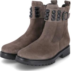 Gabor Stiefeletten für Damen im SALE - Gr. 9 1/2 - taupe - Rauleder