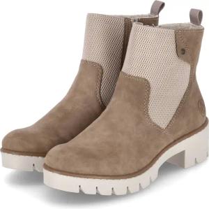 Rieker Chelsea Boots für Damen im SALE - Gr. 40 - beige - Kunstleder