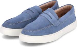 Rieker Evolution Mokassins für Herren im SALE - Gr. 42 - blau - Rauleder