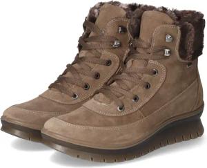 IGI & Co. Schnürstiefeletten für Damen - Gr. 39 - beige - Leder,Rauleder