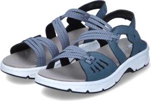Rieker Sandalen für Damen - Gr. 42 - blau - Kunstleder