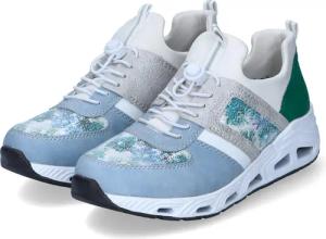 Rieker Slip-On Sneaker für Damen - Gr. 37 - blau - Synthetik