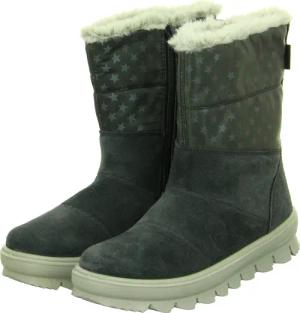 Superfit Winterstiefel FLAVIA für Mädchen im SALE - Gr. 32 - grau - Textil & Leder