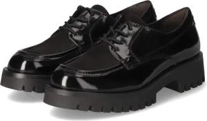 Tamaris Schnürschuhe für Damen - Gr. 40 - schwarz - Textil & Leder,Textil & Synthetik