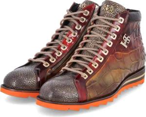 Harris High Sneaker für Herren - Gr. 8 1/2 - braun - Leder,Glattleder