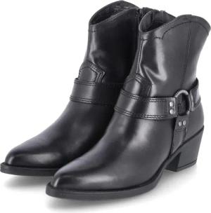 Tamaris Westernstiefeletten für Damen - Gr. 41 - schwarz - Glattleder