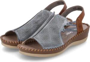 Rieker Sandalen für Damen - Gr. 40 - blau - Leder,Leder und Synthetik