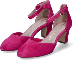 Tamaris Spangenpumps für Damen - Gr. 40 - pink - Leder