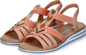 Rieker Riemchensandalen für Damen - Gr. 41 - orange - Synthetik