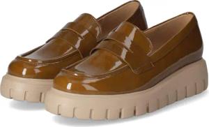 Gabor Loafer für Damen - Gr. 40,5 - braun - Lackleder
