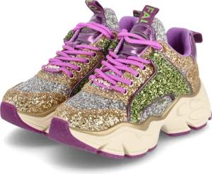 Buffalo Low Sneaker BINARY GLAM für Damen - Gr. 38 - mehrfarbig - Textil & Synthetik,Textil