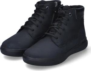 Timberland Schnürstiefeletten SENECA BAY 6IN SIDE für Jungen im SALE - Gr. 35 - schwarz - Leder & Textil