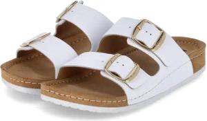 Kaerlek Pantoletten für Damen im SALE - Gr. 39 - weiß - Leder,Glattleder